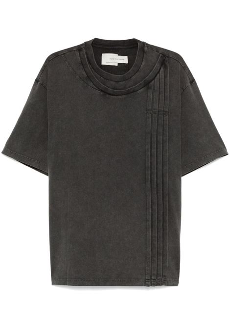 T-shirt con punto smock in grigio Feng chen wang - uomo